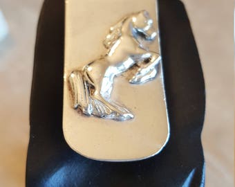 Money Clip Vintage Horse , Silver Money Clip Sterling Silver , Taxco Mexico Silver Money Clip Horse