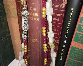 16" double strand layered statement necklace