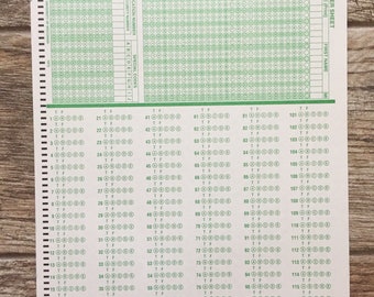Scantron pages | Vintage | Testing material