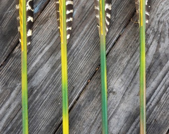 Archery arrows, vintage wood hunting arrows set of 4 arrows, Camo hunting arrows