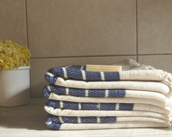 Premium Turkish Towel, Peshtemal, Bath and Beauty, Bath and Body, Hammam, for him, Christmas gift, Wedding, Natural Linen, spa, yoga, Navy