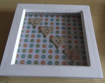 Shadow box picture frame - LOVE