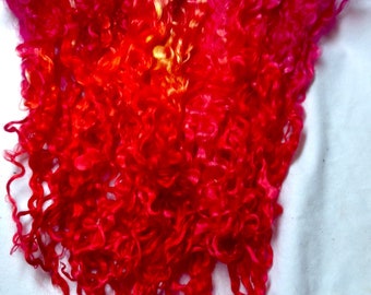 50g hand dyed Wensleydale locks