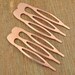 Metal Hair Combs,50pcs 3 teeth copper plated Metal Hair Combs,Works Great with Filigree Flowers / Resin Cabochons--15x40mm.
