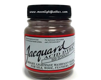 Feather, silk, wool, cashmere and Yarn Dyes - SCARLET Jacquard Acid Dyes - 1/2 Oz : 3715