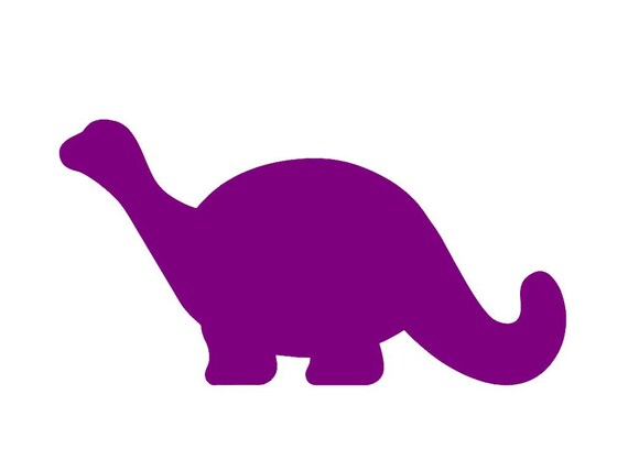 Download Cute Brontosaurus Dinosaur Silhouette Custom Die Cut Vinyl