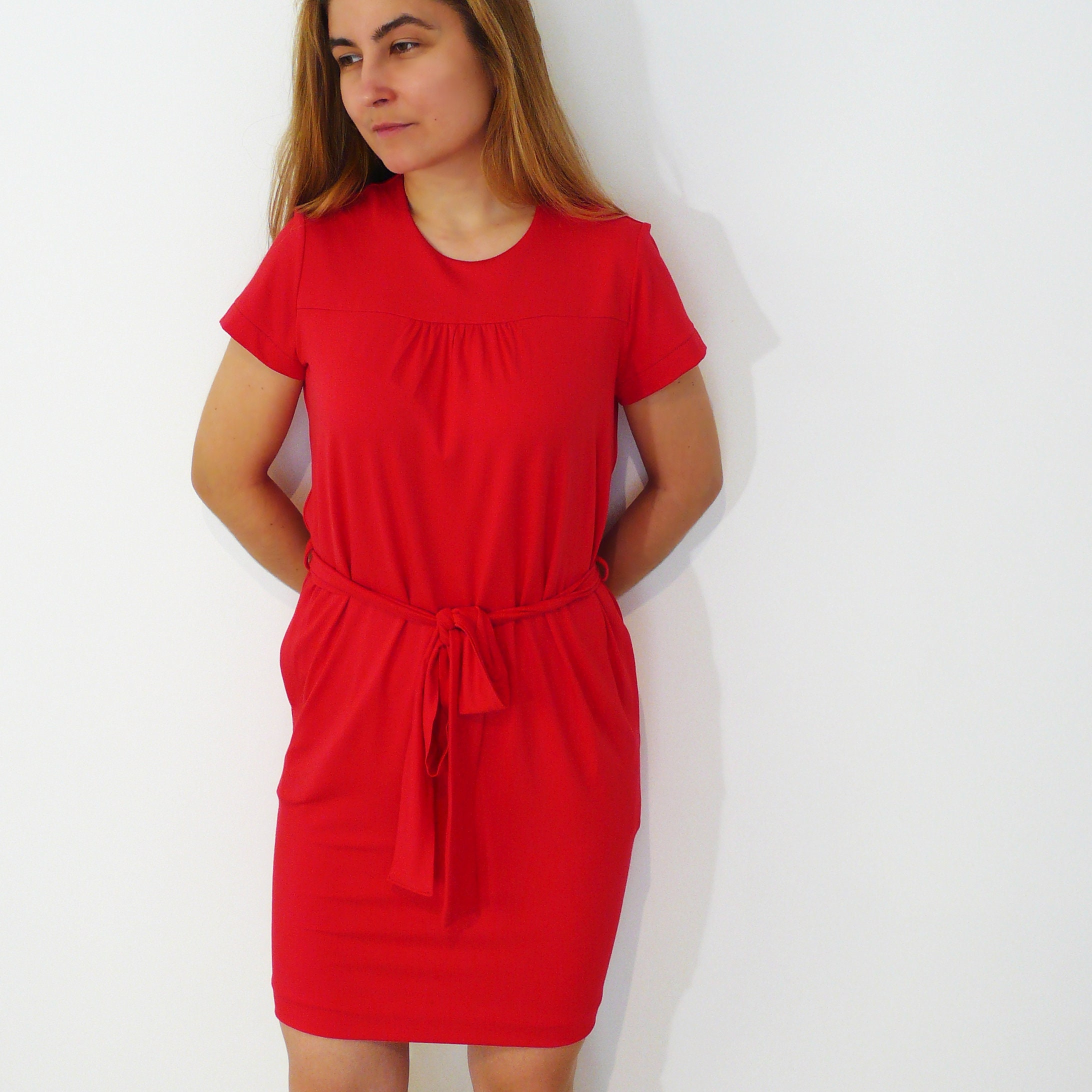 PDF Pattern Women's Jersey / Knit fabric Dress Long/Short