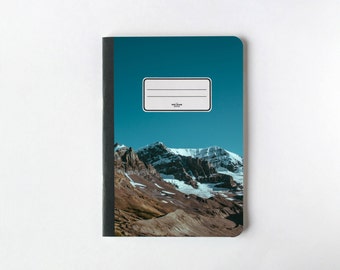 Pages de montagne Notebook - pages blanches Journal - ordinateur - portable - Lined enneigées
