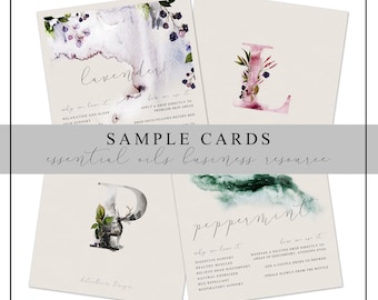 Essential Oils Sample Cards Printables