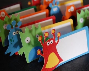 Monster Place Cards, Monster Seating Cards, Monster Mash, Monster Party, Monster Birthday, 12 Ps