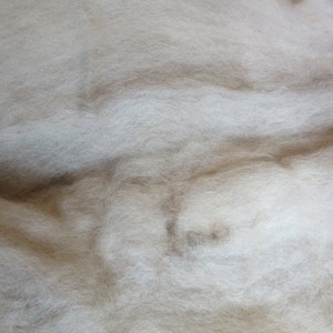 2.4 oz. Alpaca Handcrafted Carded Batt - Natural Blend of 2 Shades of Alpaca Fiber Blended w/Merino Silk Top - Browns and Greys