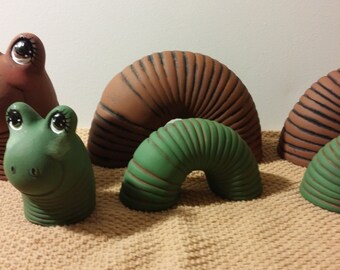 Small and medium garden worms