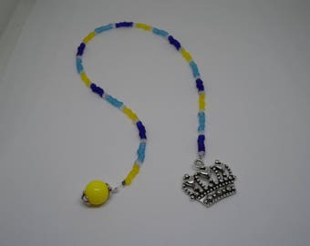 Beaded bookmark, Crown