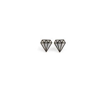 Bling Bling Diamond Earrings, Shrink Plastic, Surgical Steel Posts, Girls Earrings