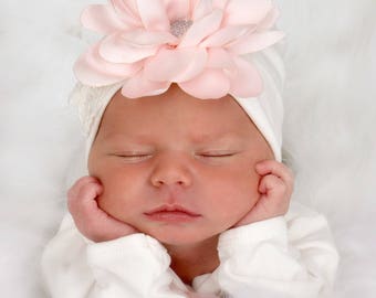 Unique Baby Gift, Newborn Girl Hat, Baby Hospital Hat, Baby Shower Gift, Baby Girl Cap