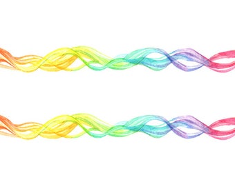 Ribbon Washi Tape, graduated colors washi tape, Rainbow Washi Tape