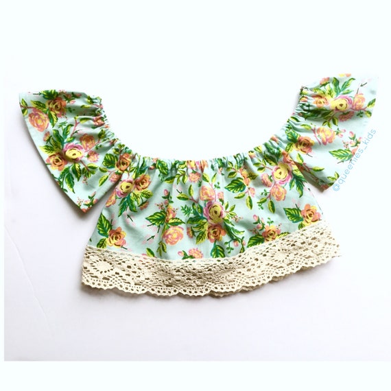 Baby Girl Crop Top Toddler Off the Shoulder Top Baby Boho