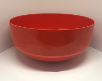 ROSTI DENMARK MEPAL by Soren Andersen salad fruit mixing bowl in Red Orange Mid Century Modern Panton Era Danish Modern Kitchen Plastics