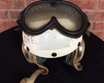Vintage 1980s Military Flight Helmet