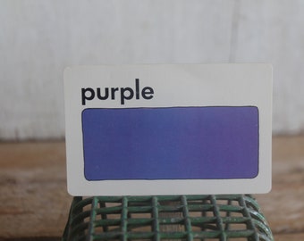 Vintage 1970s Flash Card // Purple