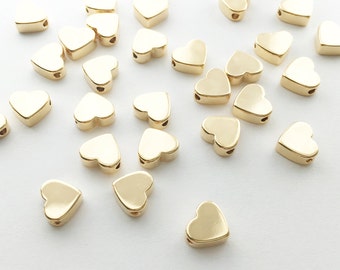10 Gold Heart Charm 10PFH-G