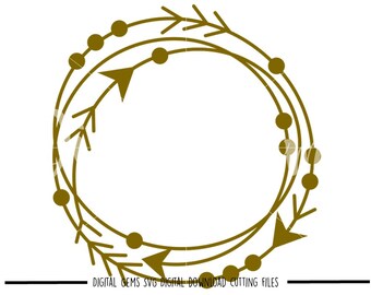 Arrow Frame svg / dxf / eps / png files. Digital download. Compatible with Cricut, Silhouette, Scal, Scan n Cut. Small commercial use ok.