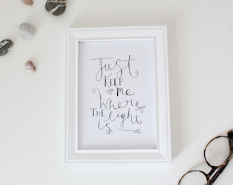 Gravity John Mayer Lyrics // Art Print // 5x7 or 8x10