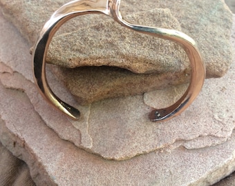 Heavy copper bracelet hand forged