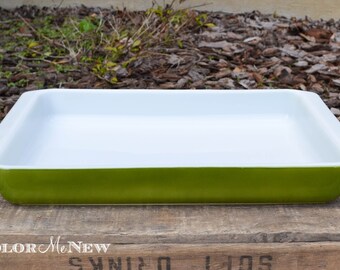 Vintage Verde - Green Pyrex Utility Dish 933 - Baking Pan