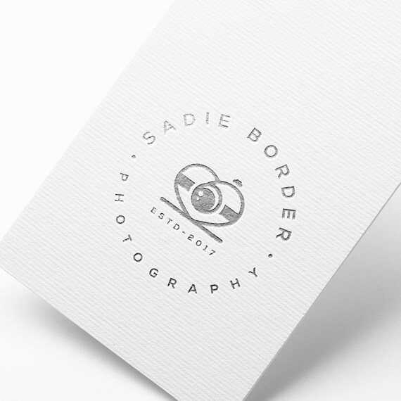 INSTANT DOWNLOAD, DIY Logo, Camera Logo, Heart Camera Logo, Camera Logo Download, Feminine Logo, Silver logo, Affordable Logo, Cheap Logo