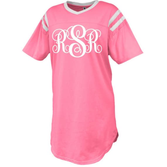 Monogrammed Jersey  SLEEP Shirt  DRESS  Nightgown Pajamas