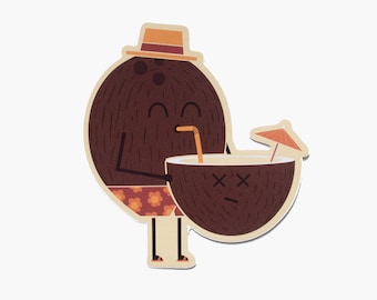 Cannibal Coconut Sticker