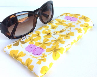 Padded Sunglass Case - Sunglass Holder - Eyeglass Pouch - Cute Sunglass Case - Eyeglass Case
