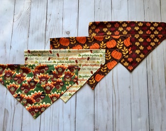 Slide-on Dog Bandana, Thanksgiving