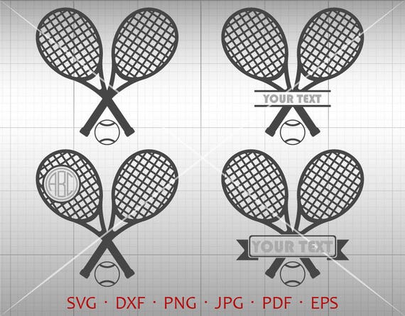 Download Tennis Racket SVG Tennis Monogram Frame with Circle Font