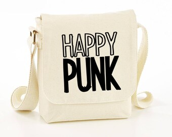 Happy punk messenger bag - messenger bag - funny messenger bag - funny bag - funny bags - funny shoulder bag - funny bags - gift ideas