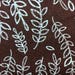 BTY - Keepsake Calico Etched Turquoise Leaves on Brown 100% Cotton Fabric