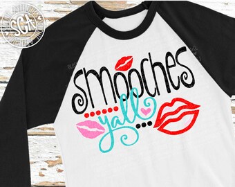 Valentine svg, Smooches yall svg, Valentines Day SVG, valentine cut file, heart svg, kisses svg, socuteappliques, Wedding svg, xoxo svg