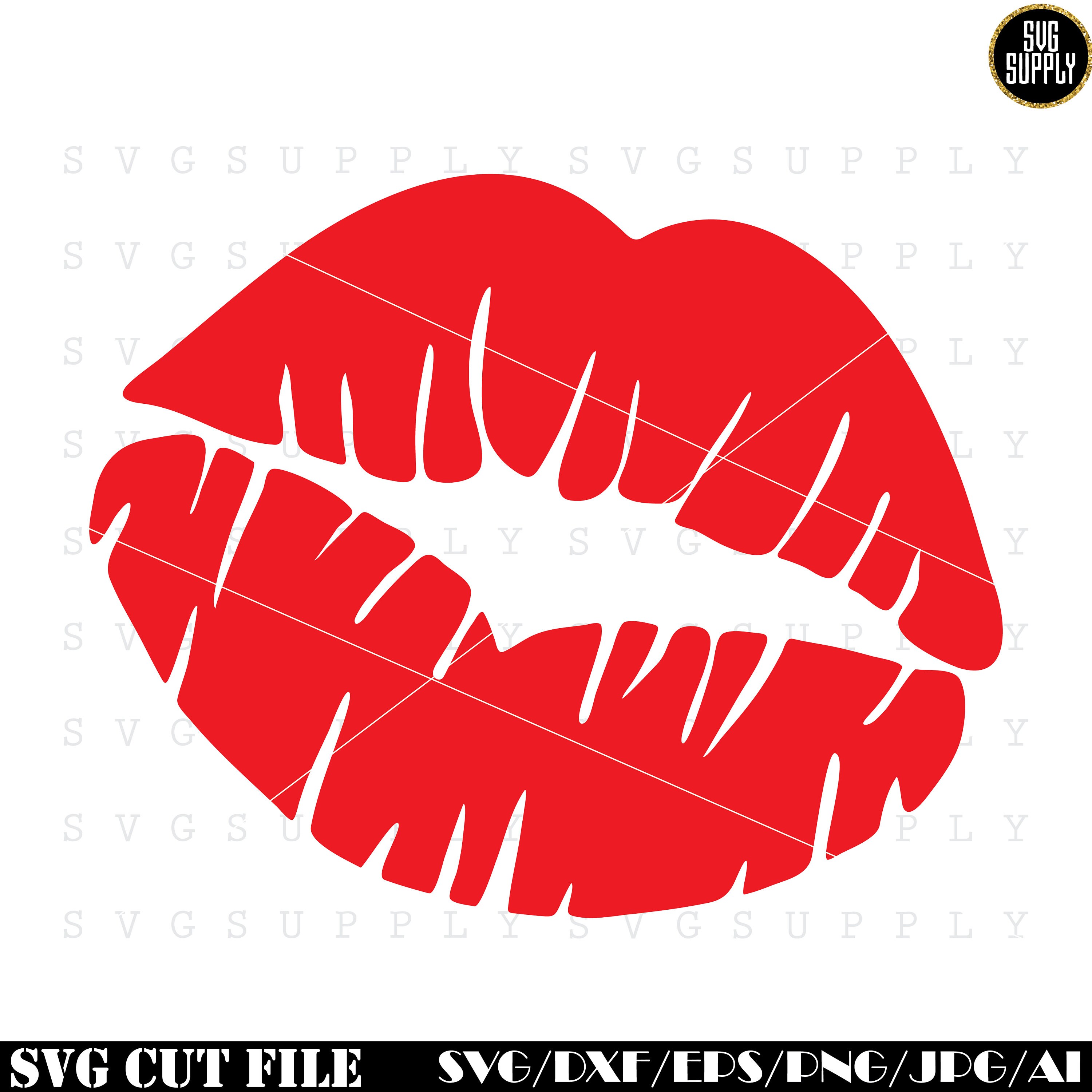 Download Kiss SVG Lips SVG Smuck SVG cut file vinyl decal for