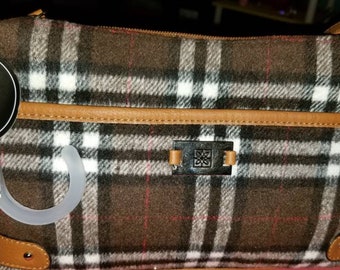 George plaid purse