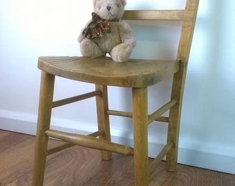 Vintage Child's School Chair, Children's Chair,