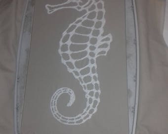Hippocampus seahorses embroidery