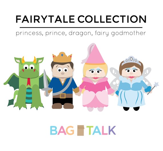 Download FAIRYTALE Printable Paper Bag Puppet Cut Outs