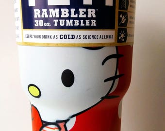 HELLO KITTY Yeti cup 30 0z vacuum insulated tumbler travel mug.