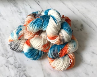 Superwash Merino and Cashmere Sock Yarn "Autumn Sky"