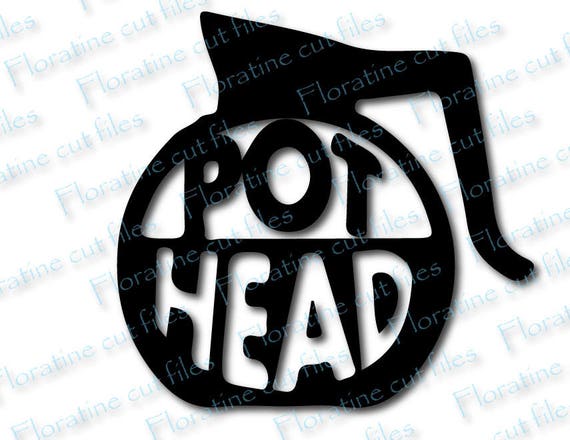 Pot Head Coffee SVG File DIY Iron on T shirt Transfer Heat