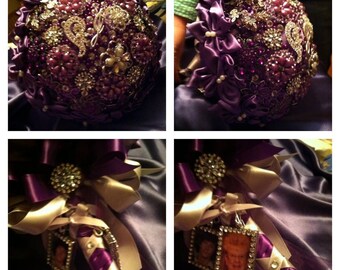 Custom Wedding Brooch Bouquet/ Weddings/proms/dance/ brides/ bridemaids/ flowergirls/maid of honor