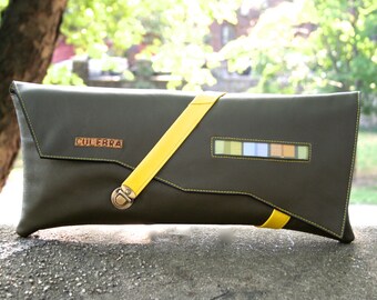 Yellow Green Strap Clutch