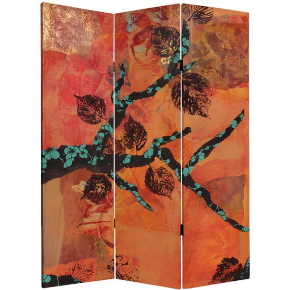 Canvas Room Divider Screen Rich Autumn Collage Partition