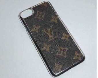 New Iphone 6 7 Phone case covered in Salvaged Louis Vuitton material.